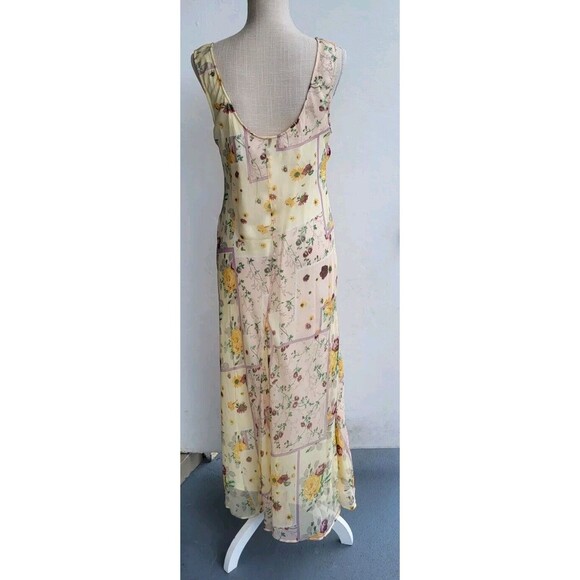 ASOS Design Women's Chiffon Scoop Neck Midi Slip Floral Print Dress Size 10 - Picture 4 of 9